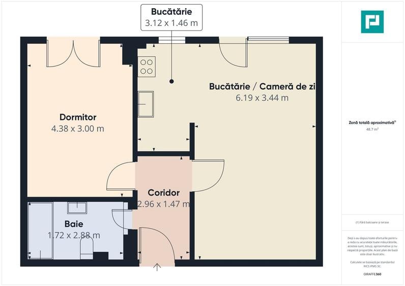 Apartament 2 camere | Etaj 1 | Zona Ciarda Roșie