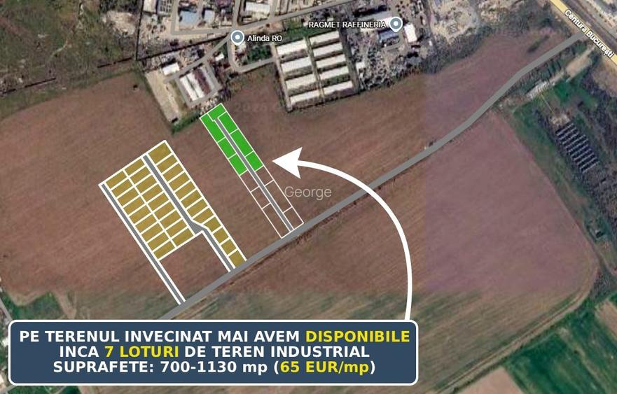 Loturi Teren Industrial Hale Bragadiru – 700m de Centura București / A0 – De la  - 2