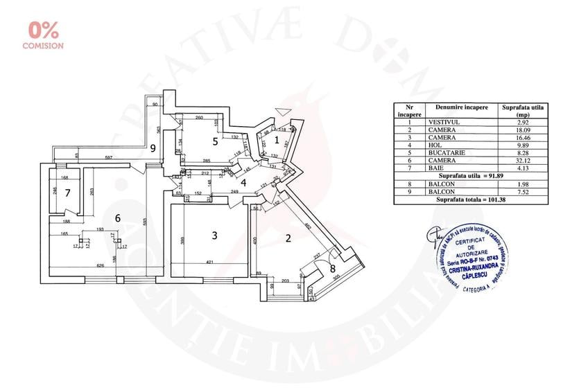 Parcul Carol - str. 11 Iunie, apartament cu 3 camere
