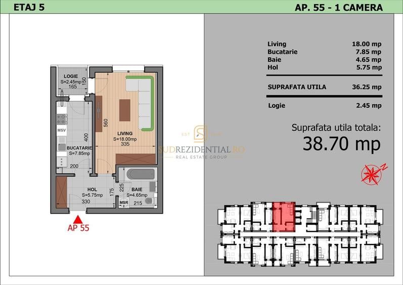 Garsoniera moderna in bloc nou, finalizat, Bd. Metalurgiei– Comision 0