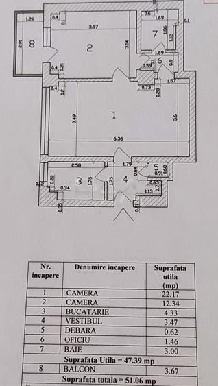 2 Camere - etaj 1 - 5 min. Metrou Universitate