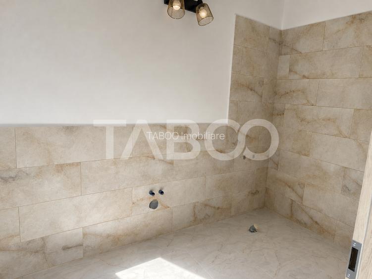 Duplex pe un singur nivel 3 camere 2 bai 235 mp teren in Talmaciu - 9