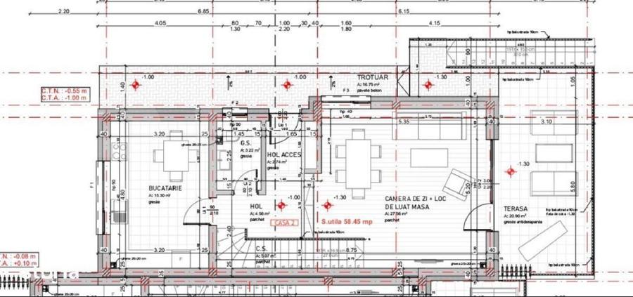 Casa tip duplex semifinisat, 5 camere, 180 mp utili, 270 teren, zona Vivo