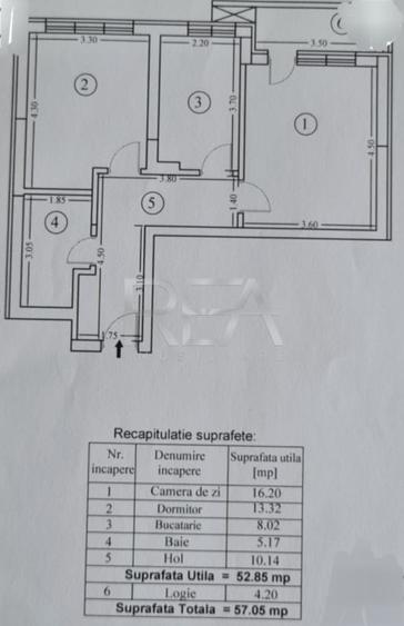 2 camere, et 9/12, 57 mp, bloc 2016-Lujerului