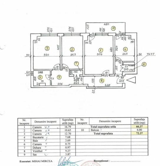 Apartament 3 camere-decomandat-zona Titulescu/Victoriei