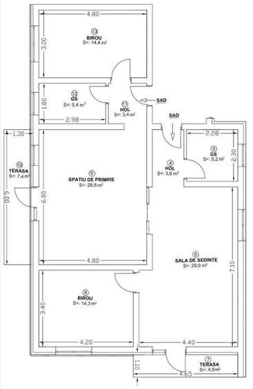 Spatiu comercial 104mp, 4 locuri de parcare, Dumbravita