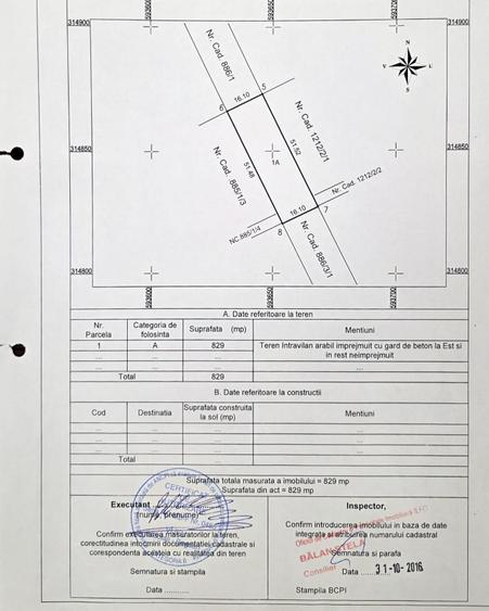 Teren 830 Comuna Berceni cartierul nou Toparceanu