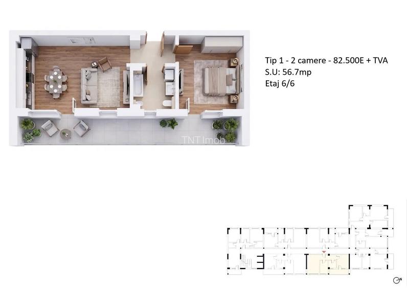 Apartamente 2 camere PLATINUM RESIDENCE Faza 3 - 2026 - Grand Arena - 9
