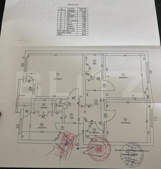 Apartament 3 camere decomandat, 76,94 mp, zona 1 Mai