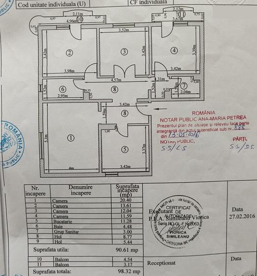 4dec. Micro 17, str. Frunzei, F-uri, 98mp, bloc 1995