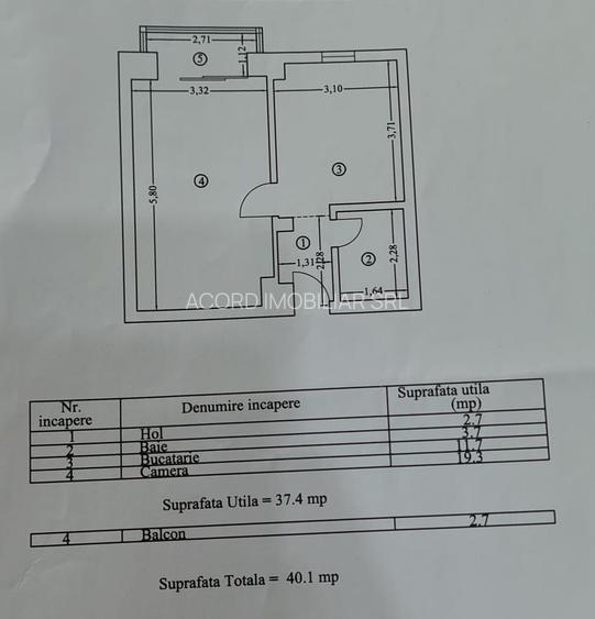 Apartament cu o cameră 40mp zona Bratianu - 8
