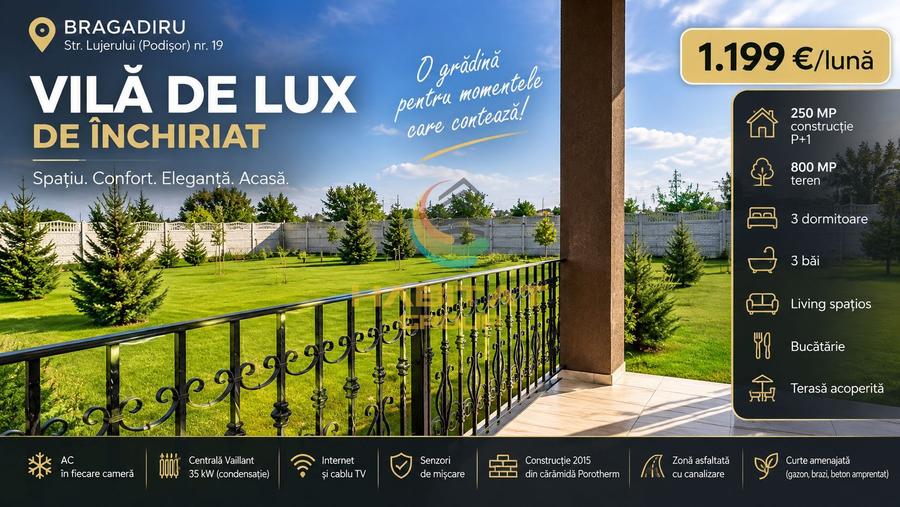 Inchireiere Casa Individuală 4 camere - Bragadiru | CURTE 800 mp
