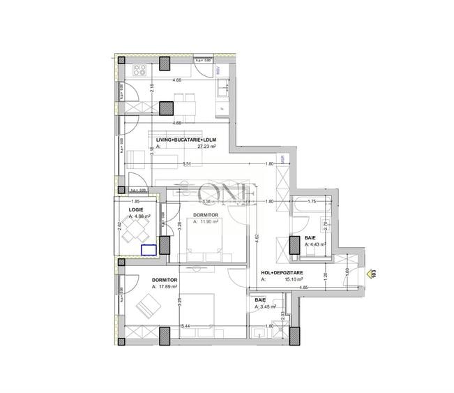 Apartament 3 Camere Bloc Nou