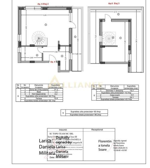 Apartament 2 camere + scara interioara + terasa 34MP | Zona Berceni