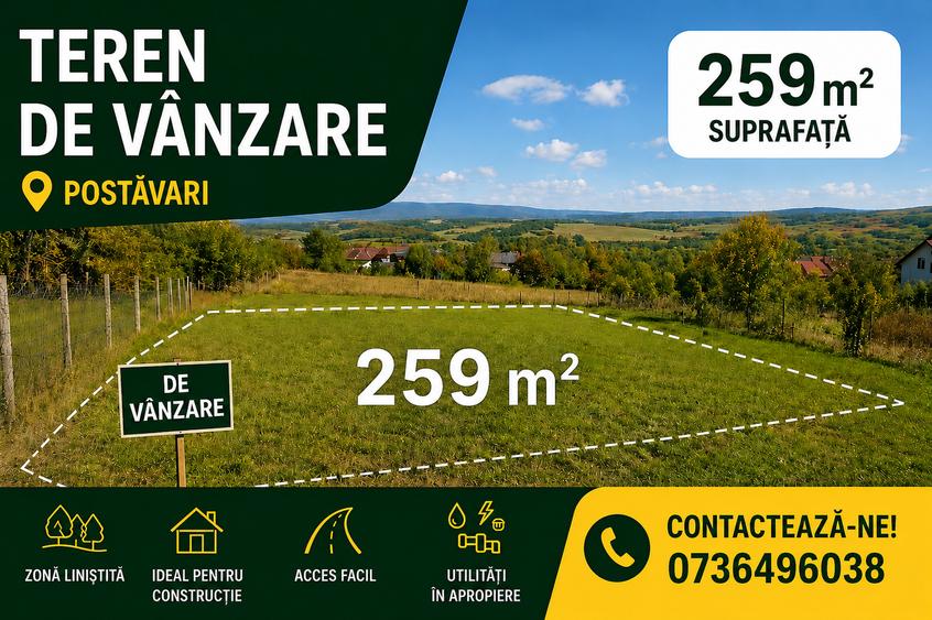 Oportunitate investiție - Zona in dezvoltare - Teren optim pentru casa