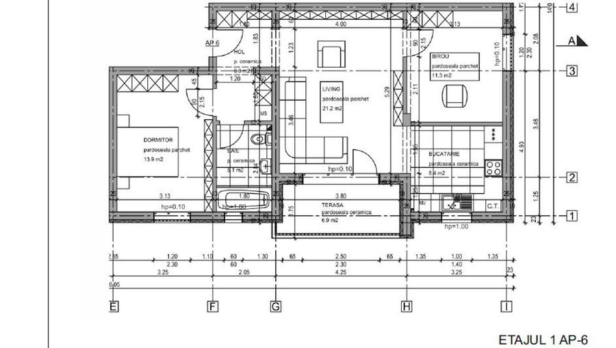 Apartament 3 camere bloc nou Sanpetru zona Primaverii