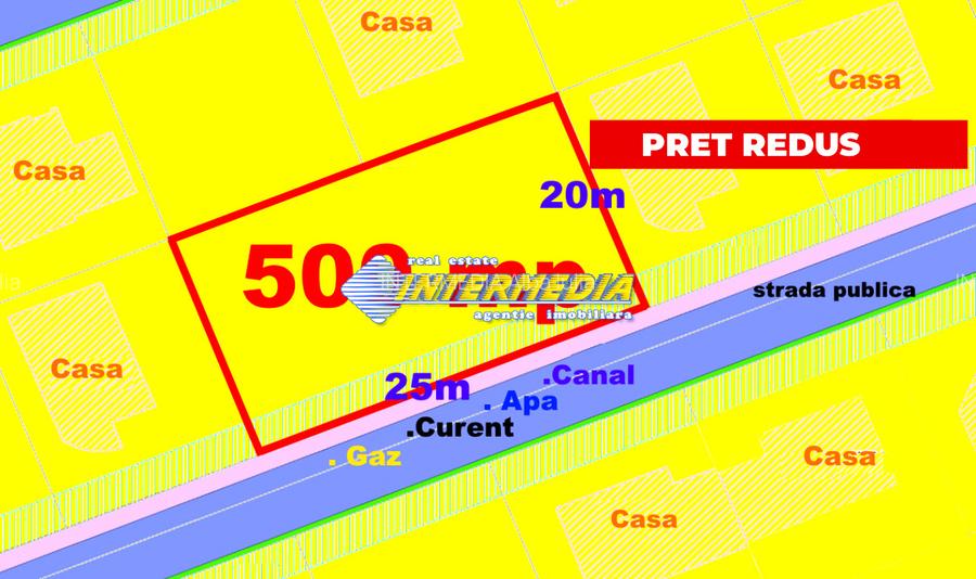Teren intravilan construibil 500 mp, d=25 m Micesti, cu toate utilitati - 2