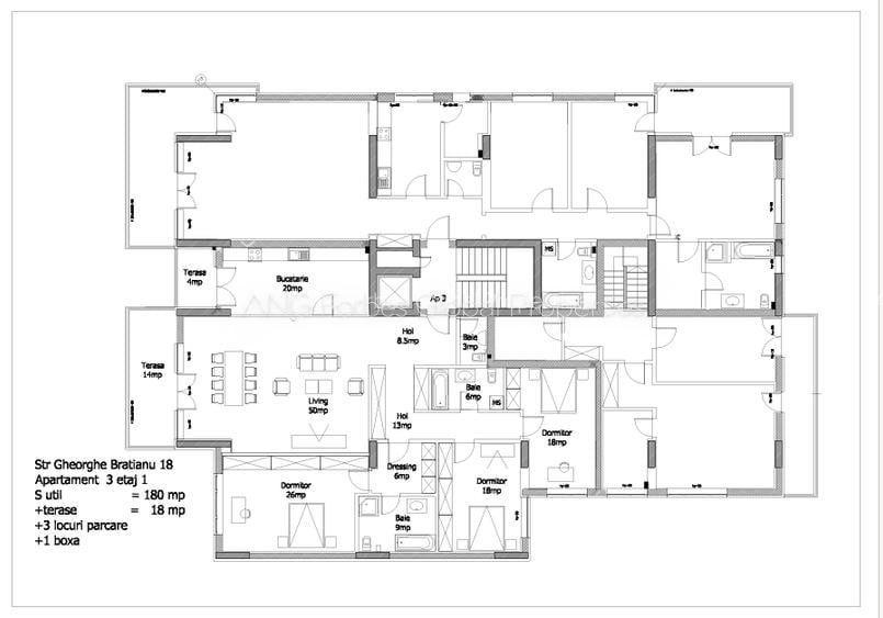 APARTAMENT PREMIUM | 180 MP + TERASĂ 18 MP | 3 LOCURI DE PARCARE | KISELEFF - 7