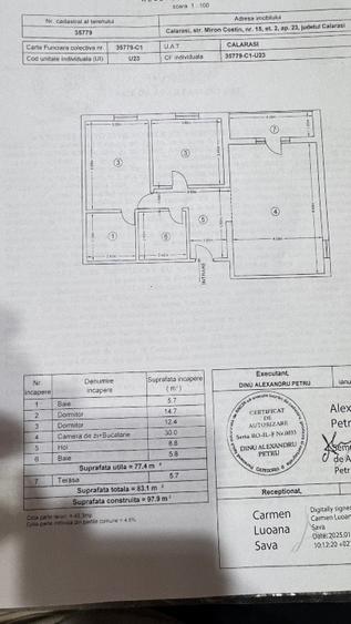 Apartament 3 camere, an 2025