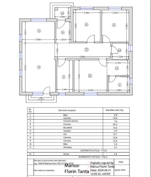 Vila 4 camere, spatioasa, teren 510 mp, Balotesti