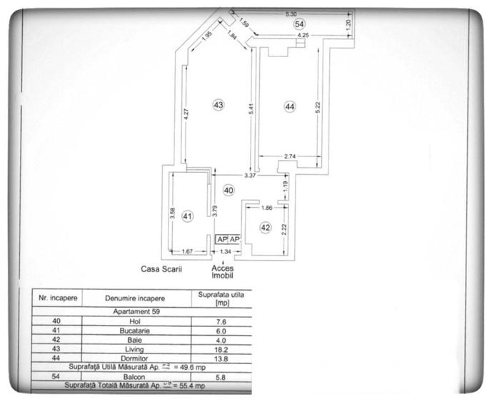 Apartament 2 camere cu vede spre lac