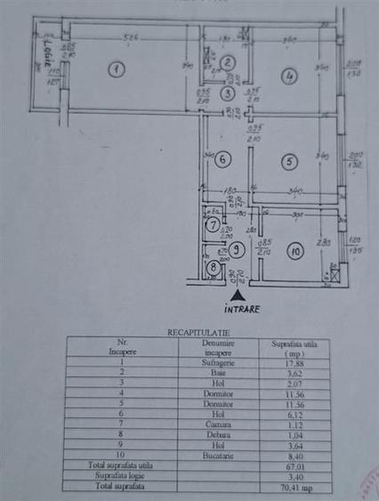 Ap. 3 camere CD- 71mp - Mircea cel Batran - et. intermediar