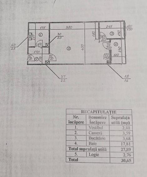 Garsoniera de vanzare situata in zona Dristor- Mihai Bravu -Vitan pe Str. Racari
