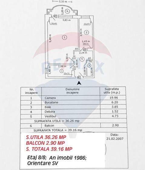 Garsoniera de vanzare decomandata 39 mp Metrou Piata Sudului Berceni