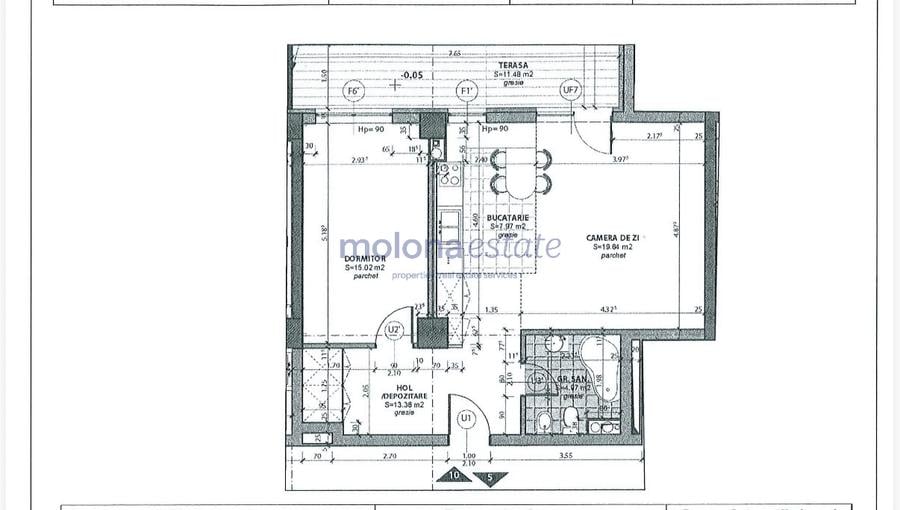 Apartament 2 camere, zona Iulius mall, cu terasa de 81 mp!