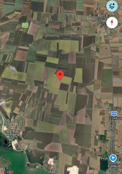 Teren agricol 4150 mp cu deschidere 24 ml la DE - situat intre Corbu si Sacele