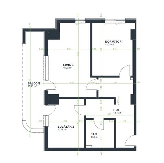 Apartament 2 camere, 69 mp, bloc nou aproape de bvd. Nicolina