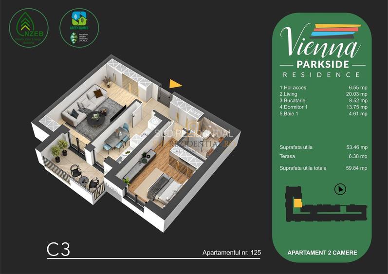Apartament cu 2 camere de vanzare in ansamblu rezidential nou, Berceni - 8