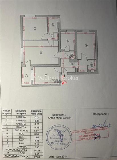 METROU N. GRIGORESCU / 4 CAMERE / ETAJUL 1 - 2