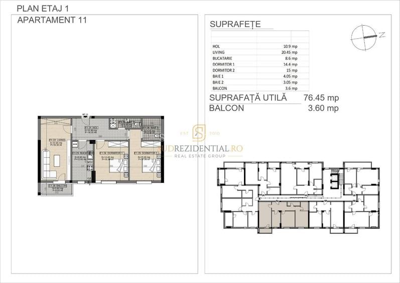 Apartament nou, cu 3 camere, decomandat, Bd.Brancoveanu, Comision 0% - 1