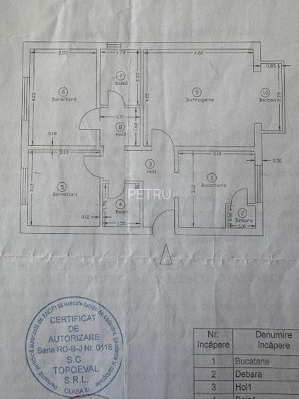 Apartament cu 3 camere, decomandat, 68 mp, mobilat si utilat + acces 100 mp - 15