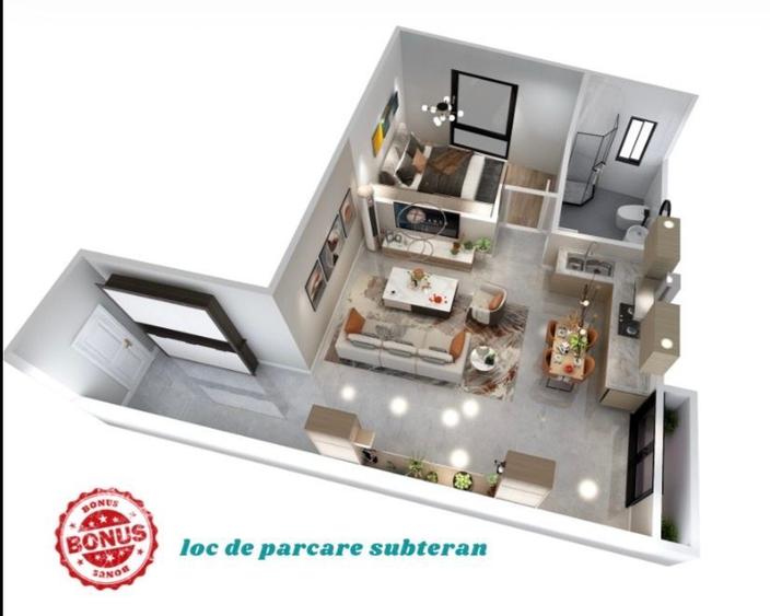 Apartament+loc de parcare subteran inclus in pret! comision0%