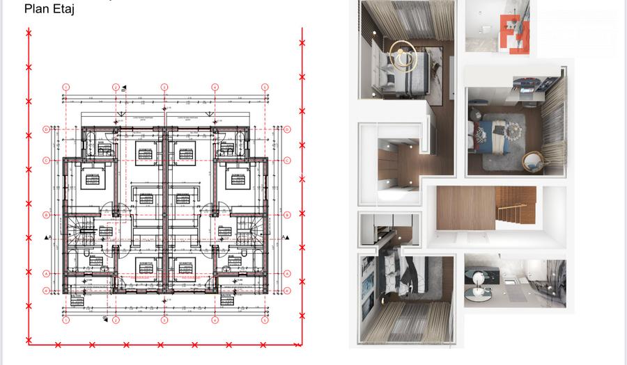 Duplex intreg 8 camere, LA ROSU, de vanzare in Sacalaz, la intrare - 3