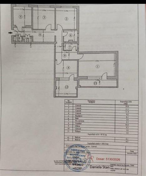 Apartament 4 camere 100 m Pantelimon Mega Mall
