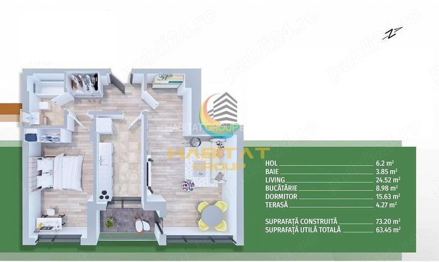 Închiriere Apartament 2 Camere Parcare Subterană ! - 1