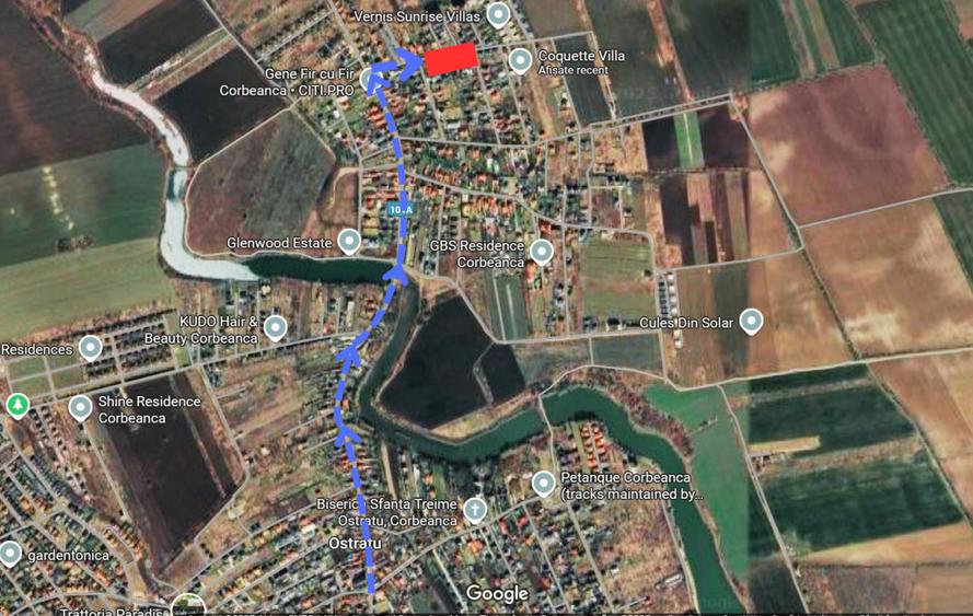Teren pentru constructie casa în Ostratu-Corbeanca, utilitati pe teren