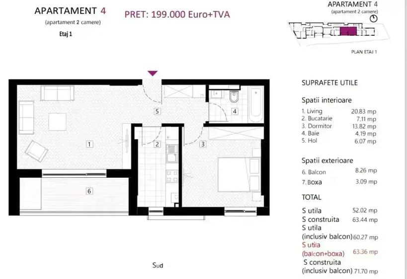 Apartament 2 camere I Eminescu | Boxa inclusa | Finisaje Premium