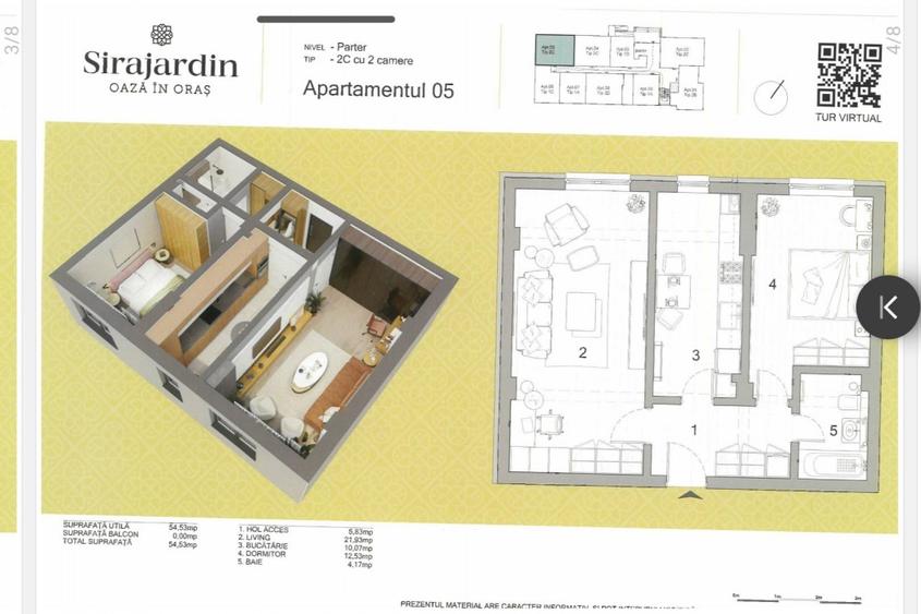 Centru Palas Campus-apartament nou 2 CD intabulat