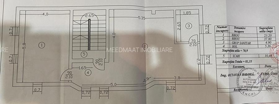 CLĂDIRE BIROURI 338 MP UTILI – TITAN – PARCARE 10 MAȘINI + - 4