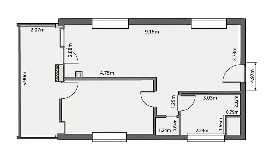 Apartament 2 camere, terasa, etaj intermediar, boxa, parcare