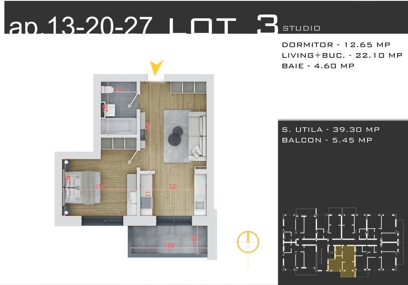 2 camere zona Pallady | Incalzire in pardoseala | Bonus Loc de Parcare
