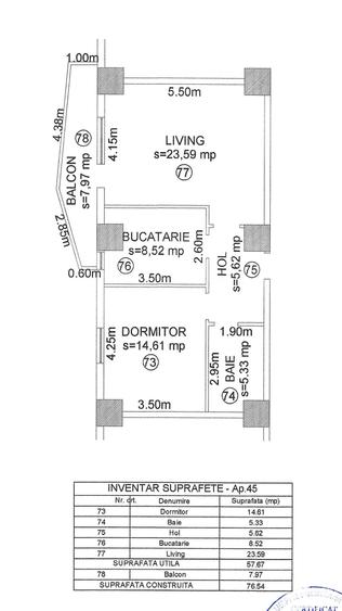Apartament 2 camere - decomandat - et.3 - Mihai Viteazu - Lidl - 1