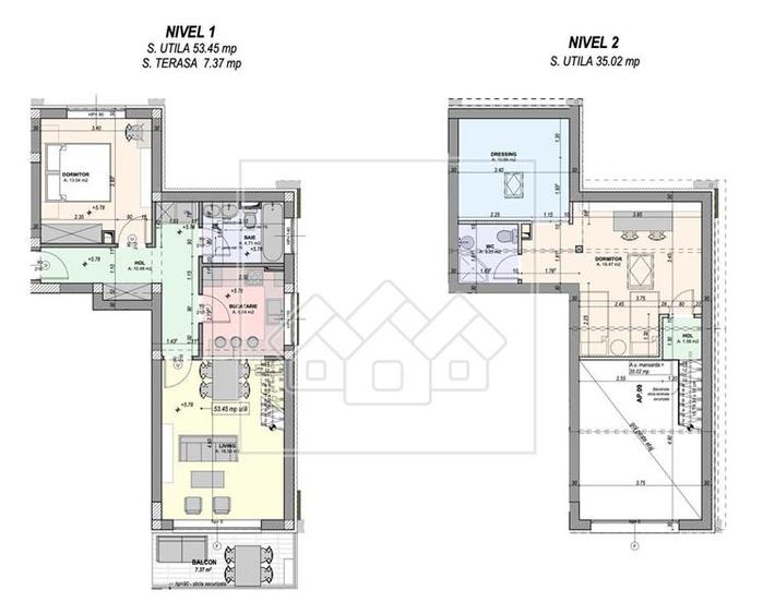 Penthouse deosebit, 3 camere, dressing - 2 bai