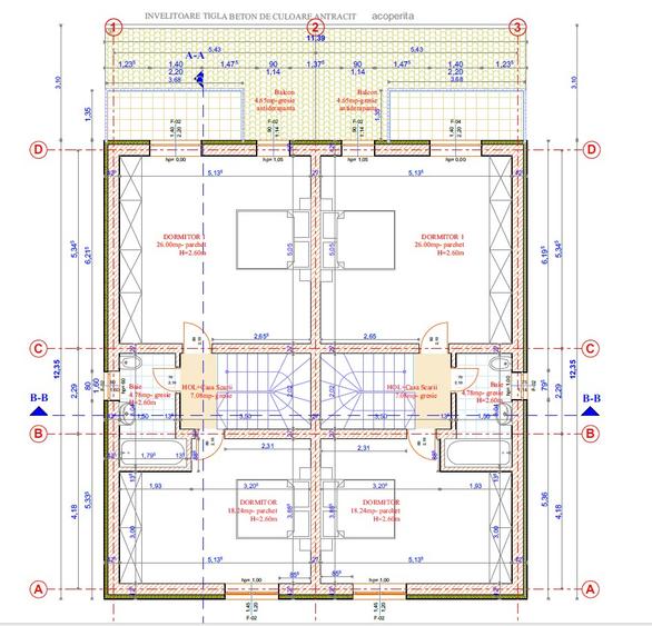 Casă tip duplex, cu 4 camere pe un teren de 300 mp teren