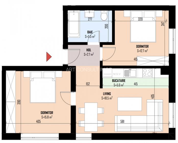 2 Camere | Bragadiru | Soseaua Alexandriei | Bloc Nou | - 3