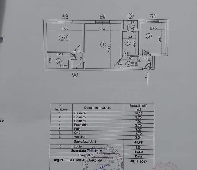 Apartament cu trei camere, Piata Resita, 77.500€